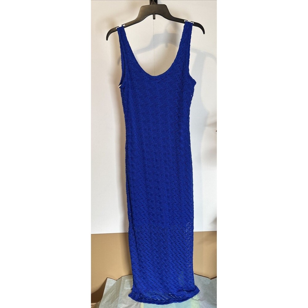 Apt. 9 Royal Blue Medium Long Lace Lined Dress Women Chest 34" NWT Wedding Vaca